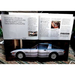 1979 1980 Mazda RX7 GS 2 Page Print Ad vintage 70s
